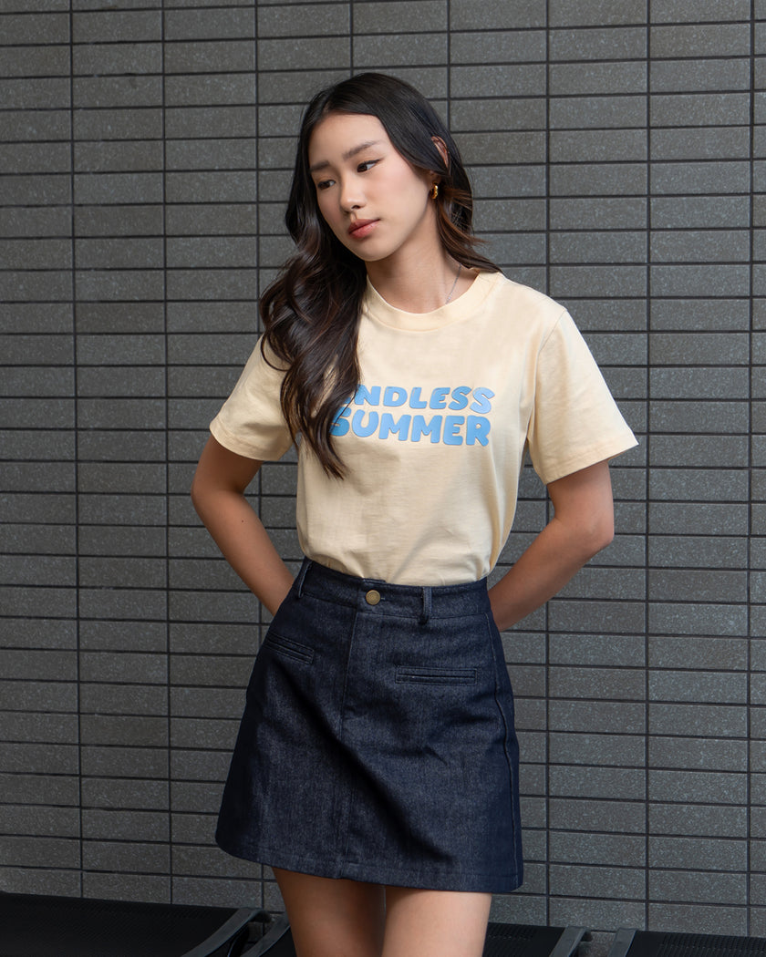 Nomitee's Endless Summer Top Atasan Wanita Lengan Pendek