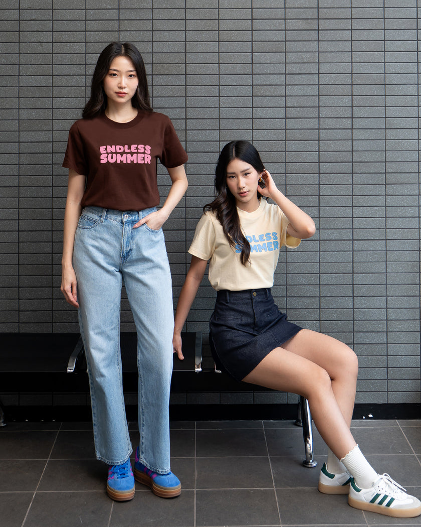 Nomitee's Endless Summer Top Atasan Wanita Lengan Pendek