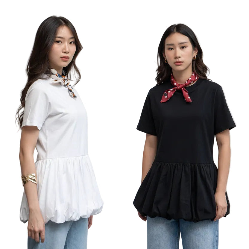 Nomitee's Amalia Top Atasan Wanita Lengan Pendek