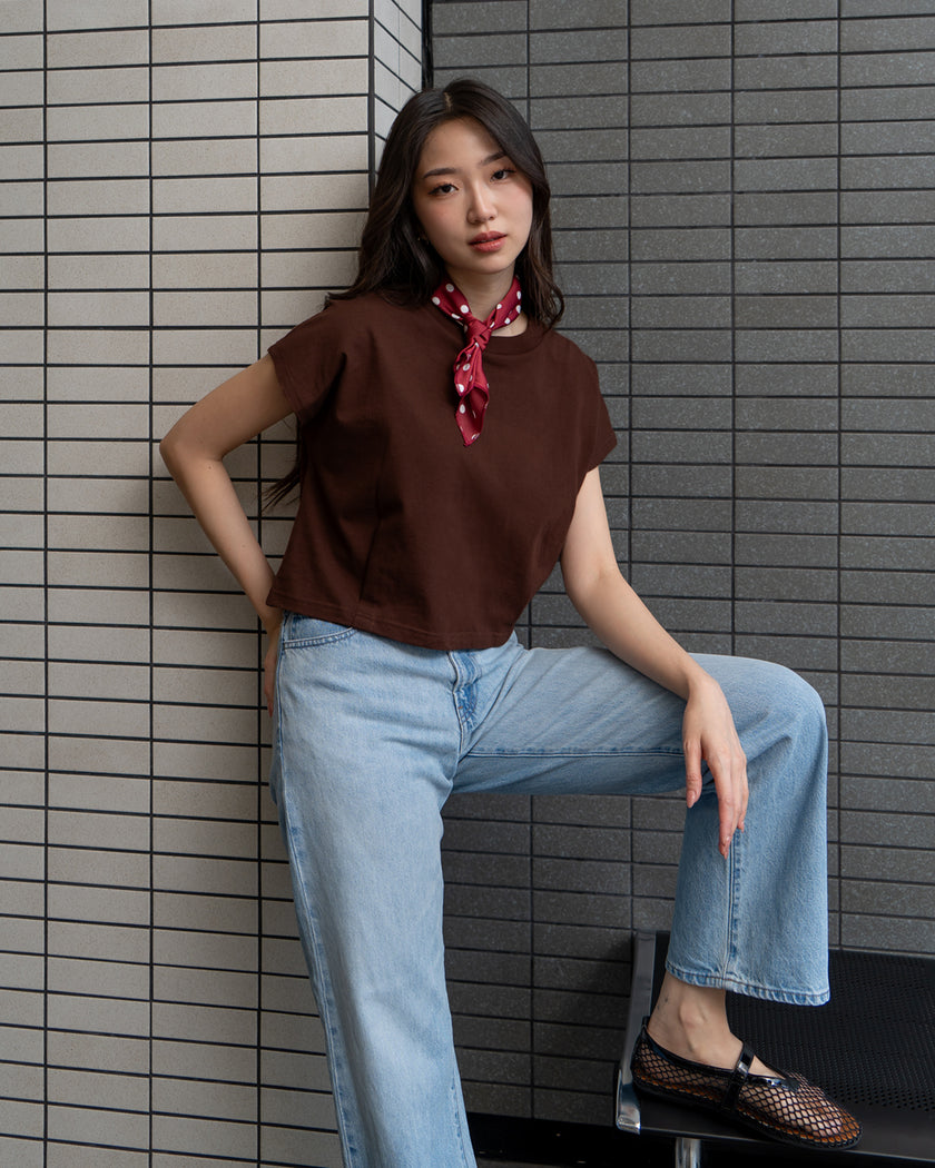 Nomitee's Twila Top Atasan Wanita Lengan Pendek