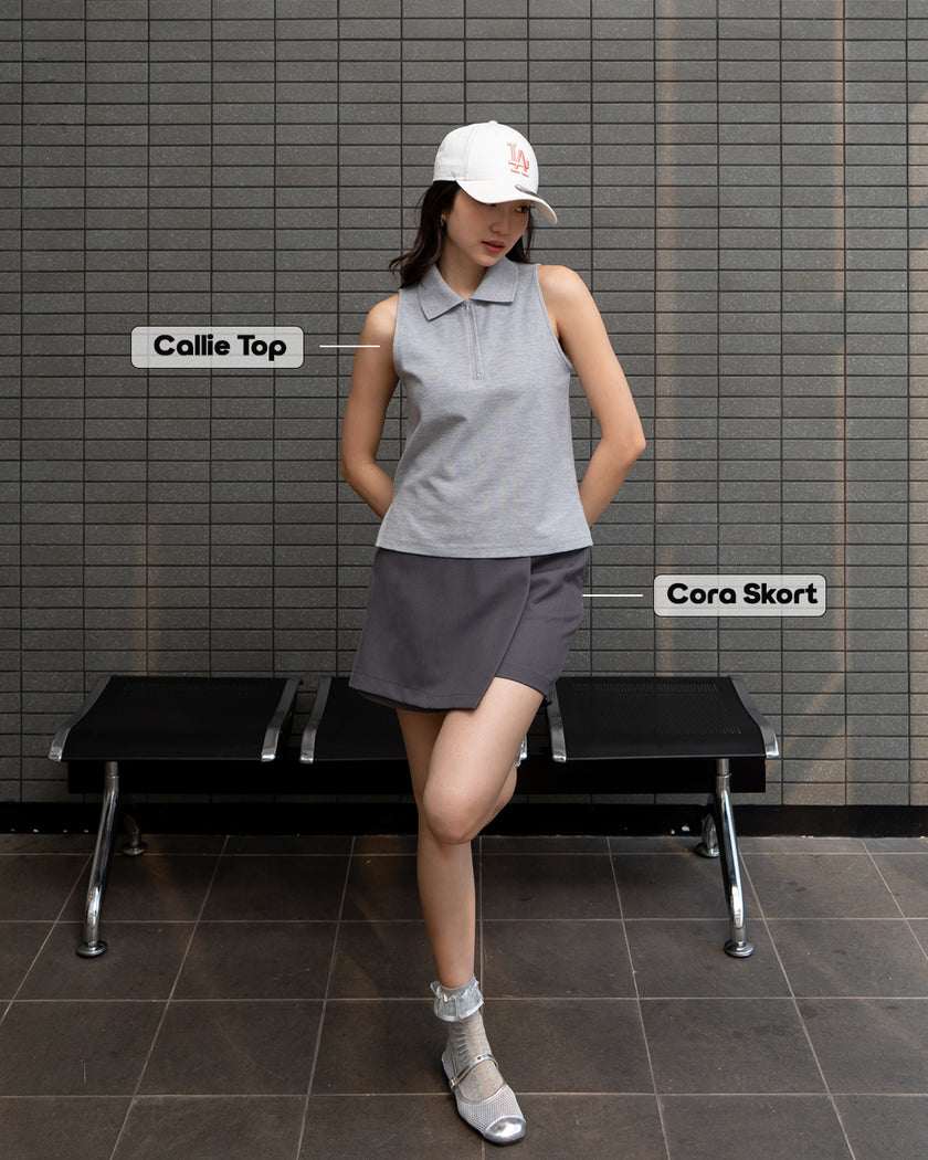 Nomitee's Callie Top Atasan Wanita Tanpa Lengan