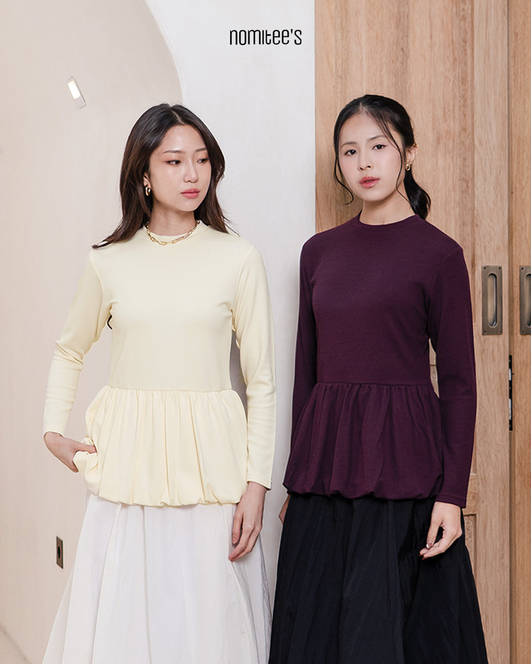 Nomitee's Poppy Top Atasan Wanita Lengan Pendek