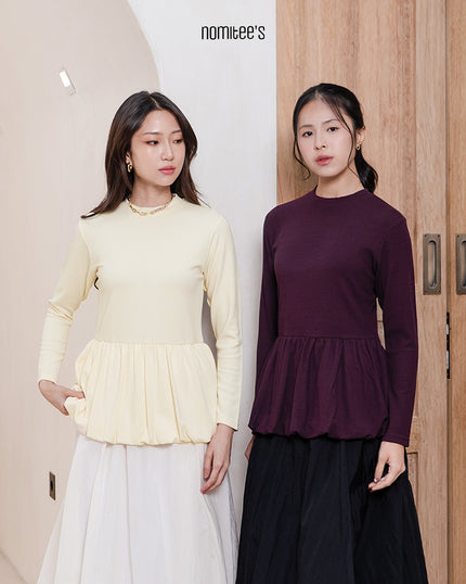Nomitee's Poppy Top Atasan Wanita Lengan Pendek