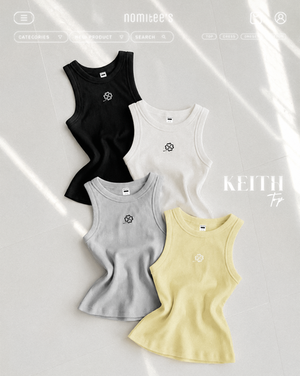 Nomitee's Keith Top Atasan Wanita Tanpa Lengan