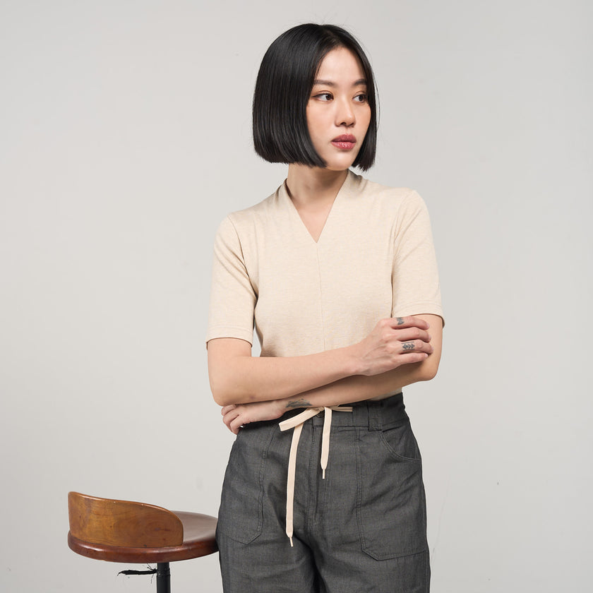 Nomitee's Anabela Top Atasan Wanita Lengan Pendek