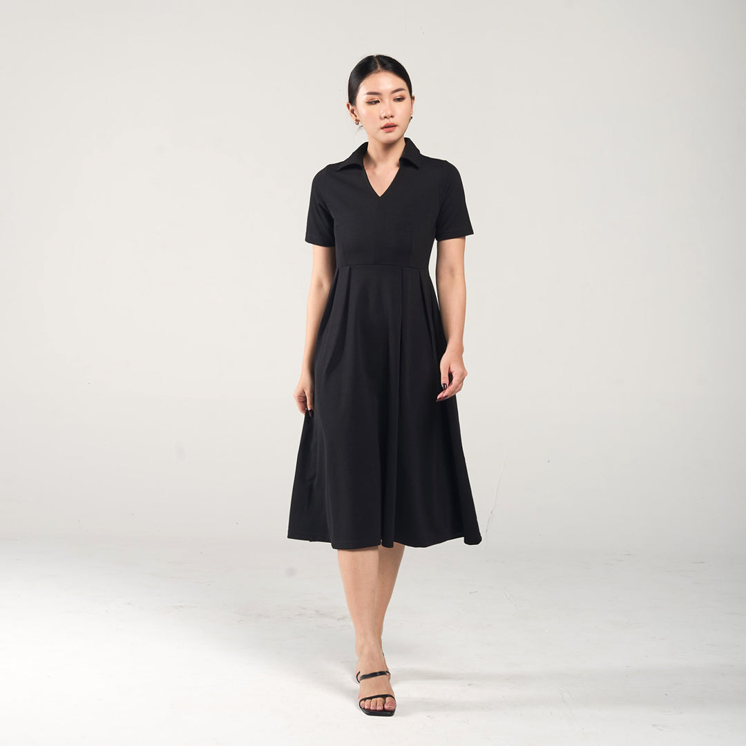 Nomitee's Arlene Dress | Midi Dress Lengan Pendek