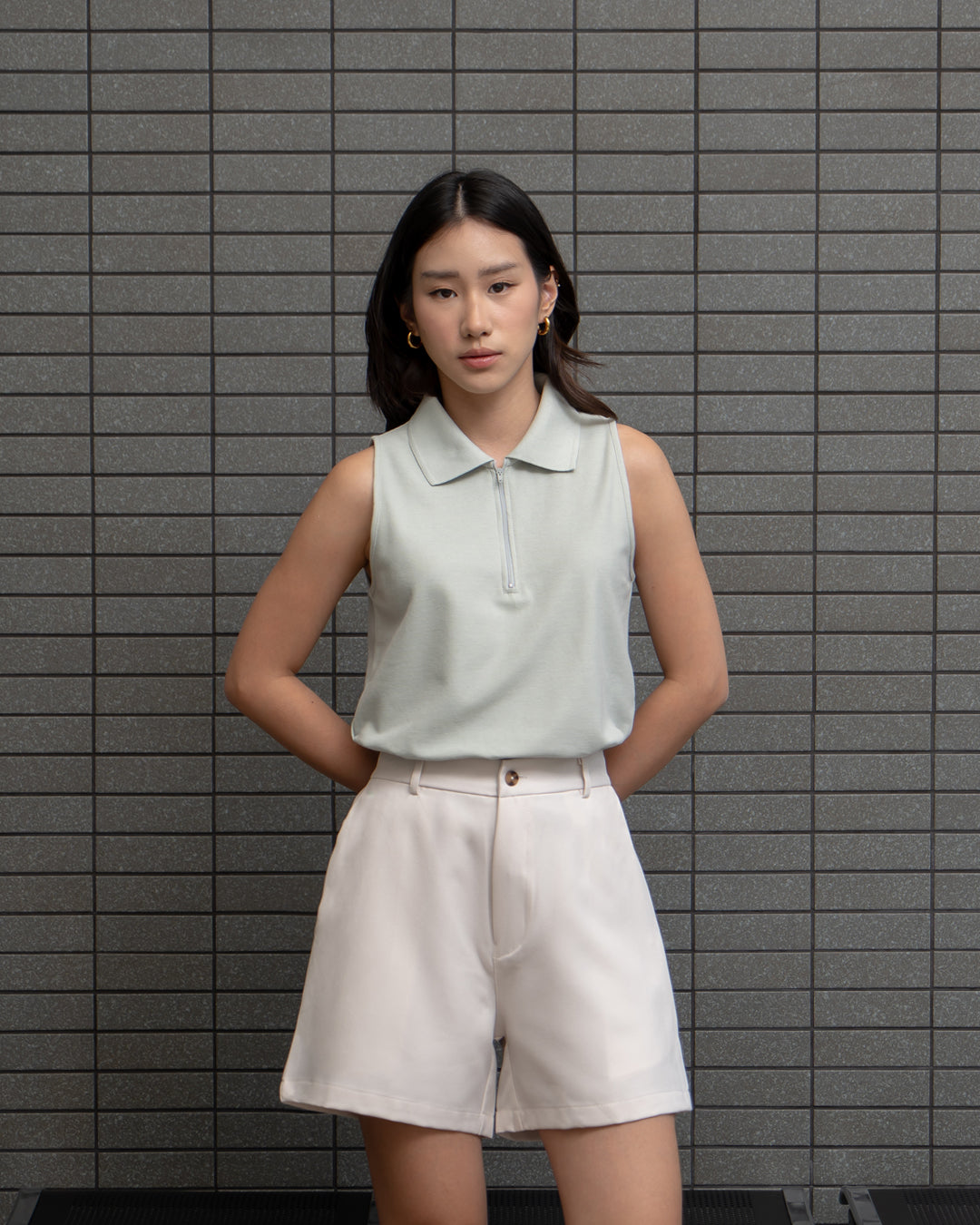 Nomitee's Callie Top Atasan Wanita Tanpa Lengan