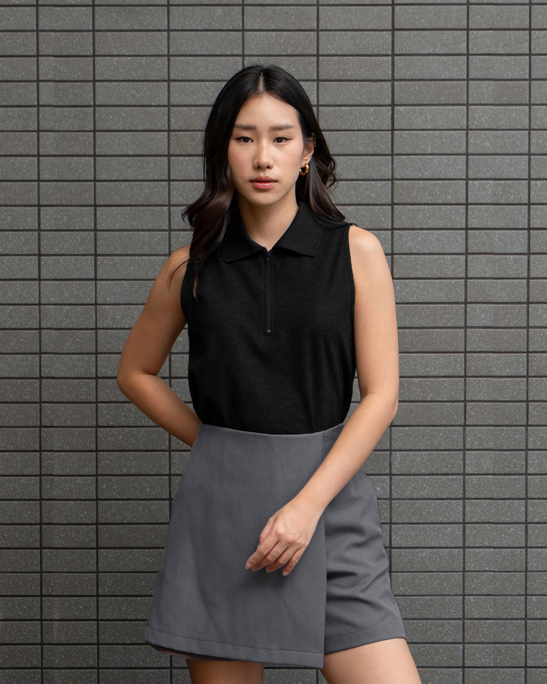 Nomitee's Callie Top Atasan Wanita Tanpa Lengan