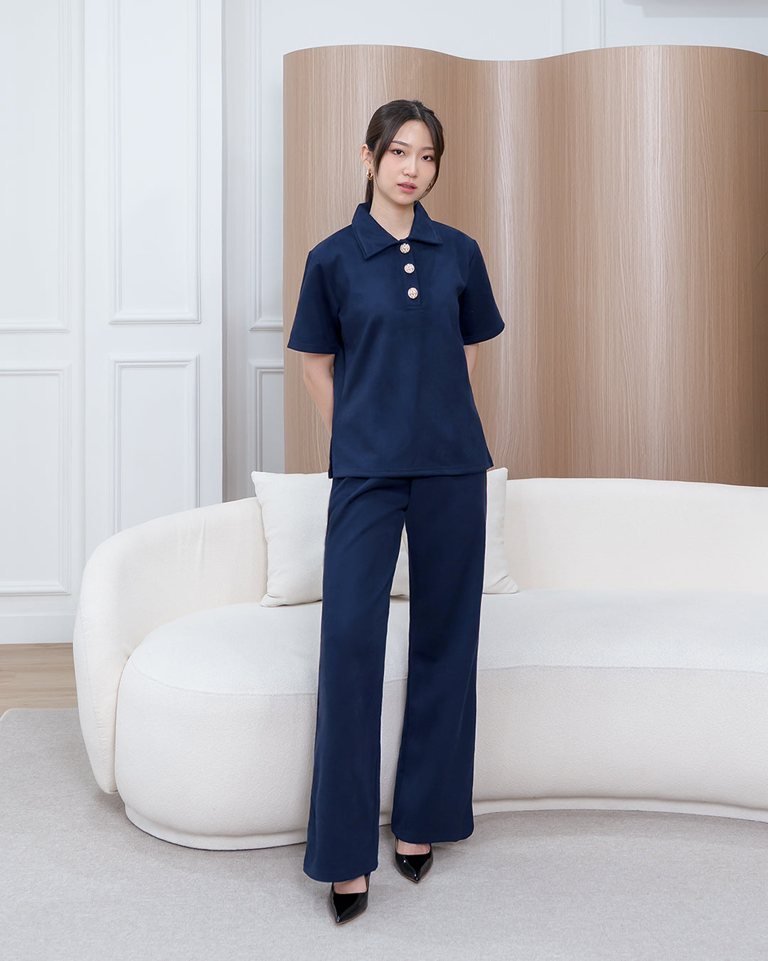 Nomitee's Cloudy Top Atasan Wanita Lengan Pendek (Tidak Dijual Satu Set)