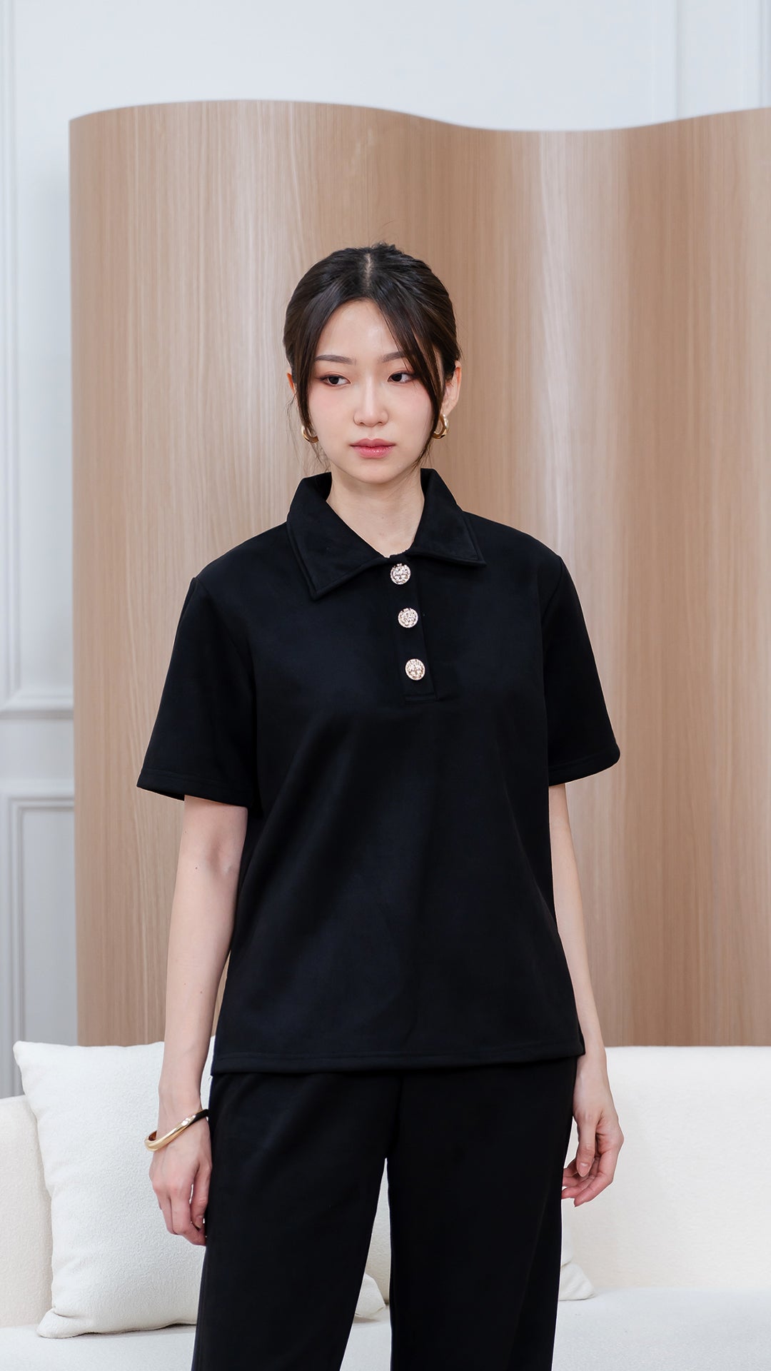 Nomitee's Cloudy Top Atasan Wanita Lengan Pendek (Tidak Dijual Satu Set)