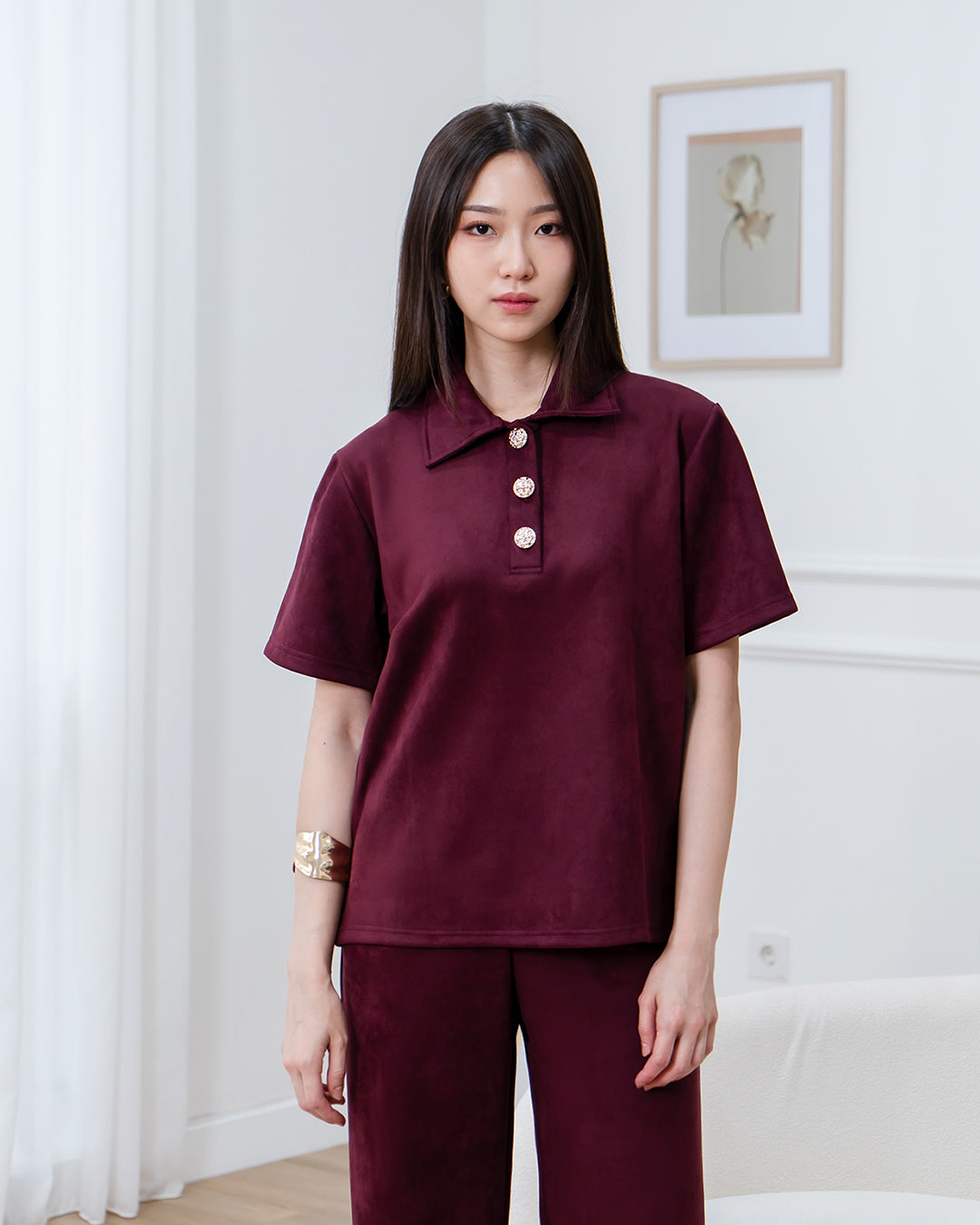 Nomitee's Cloudy Top Atasan Wanita Lengan Pendek (Tidak Dijual Satu Set)