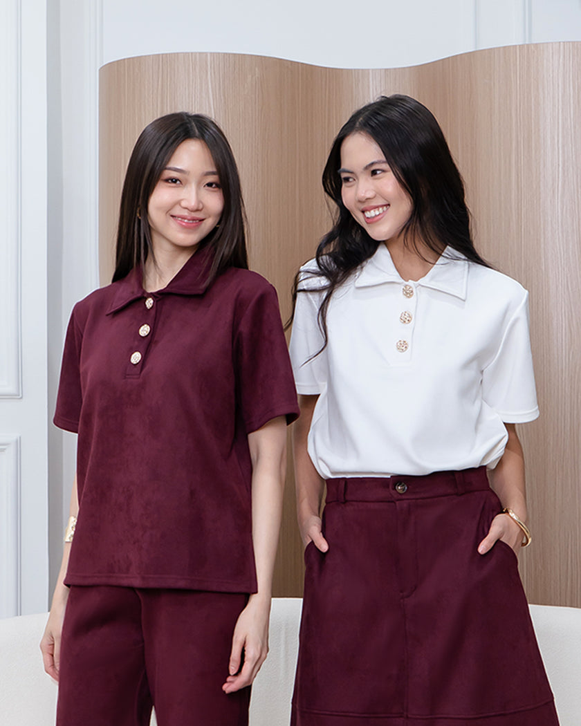 Nomitee's Cloudy Top Atasan Wanita Lengan Pendek (Tidak Dijual Satu Set)