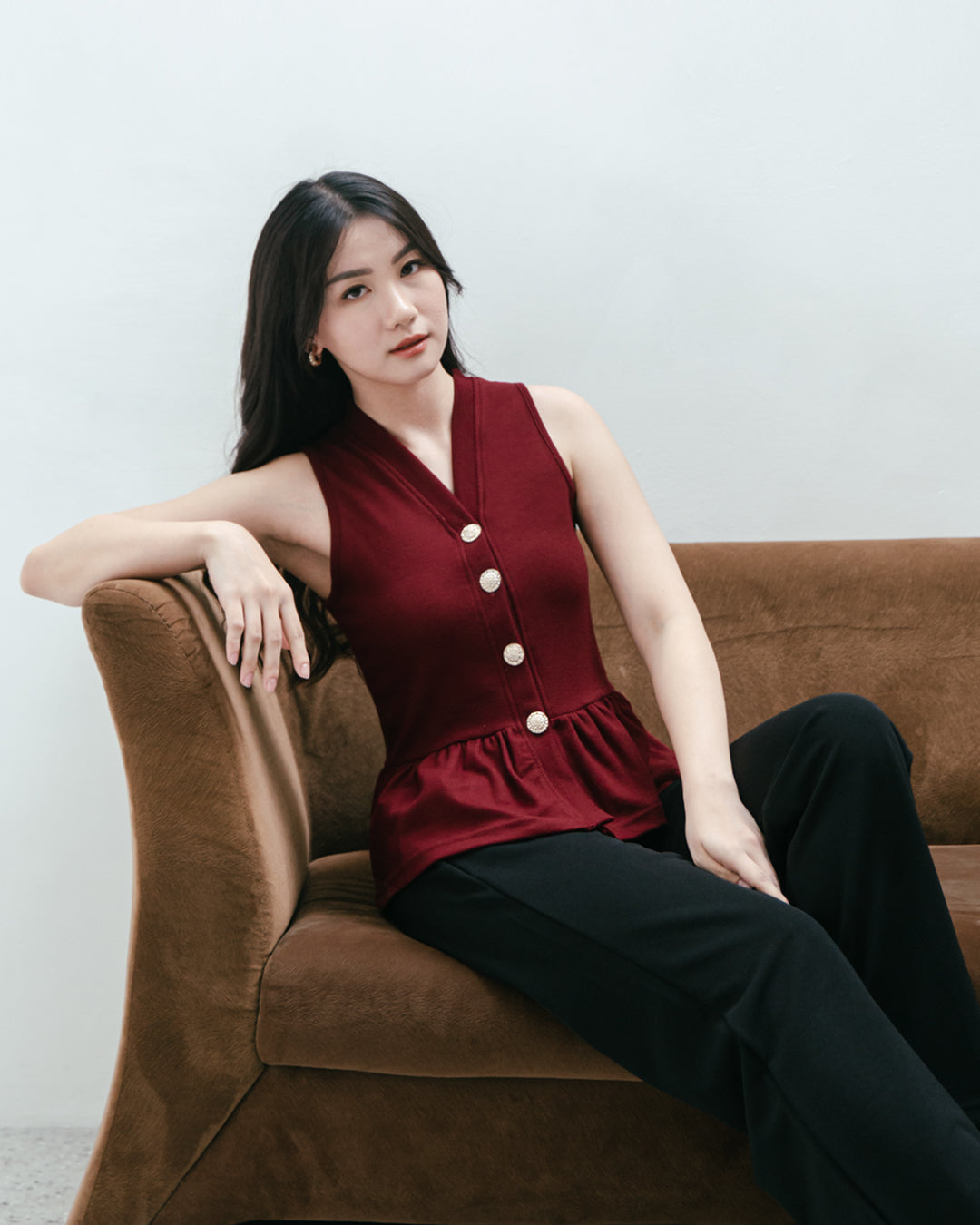 Nomitee's Genova Top Atasan Wanita Tanpa Lengan