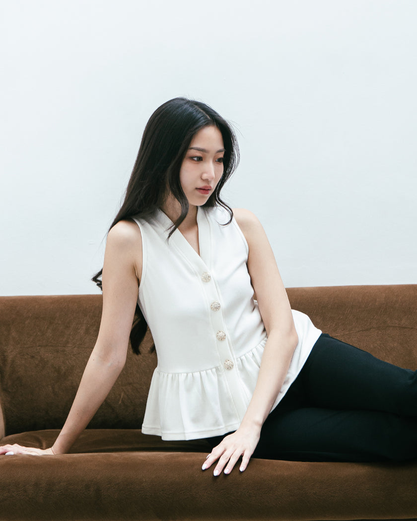 Nomitee's Genova Top Atasan Wanita Tanpa Lengan