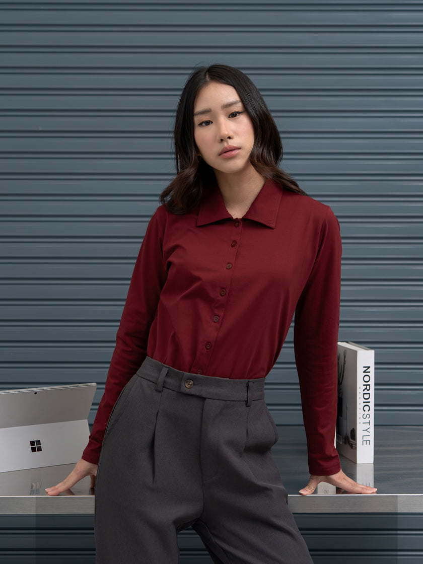 Nomitee's Kimora Top Atasan Wanita Lengan Panjang