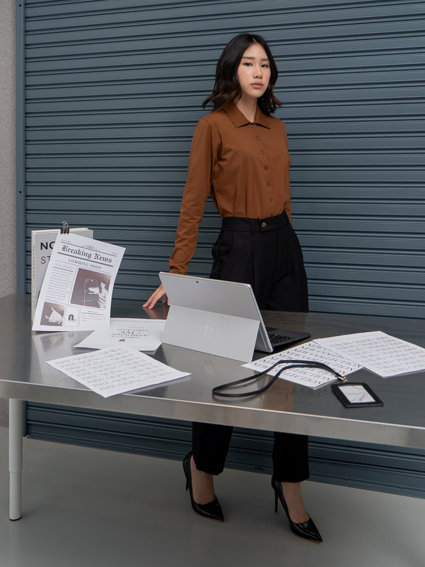 Nomitee's Kimora Top Atasan Wanita Lengan Panjang