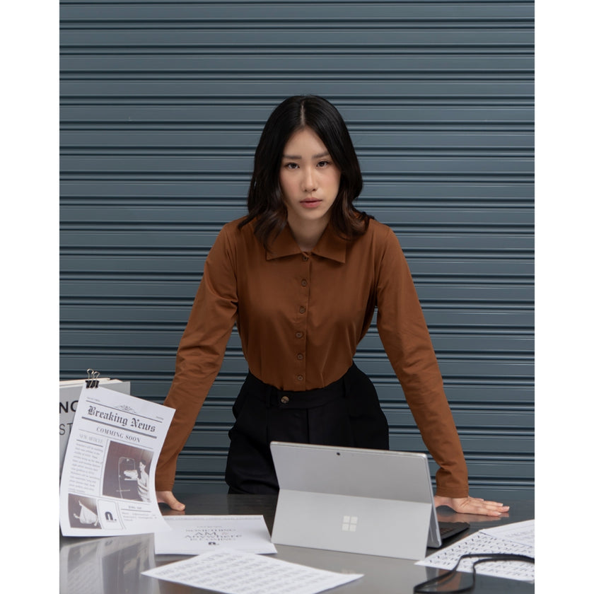 Nomitee's Kimora Top Atasan Wanita Lengan Panjang