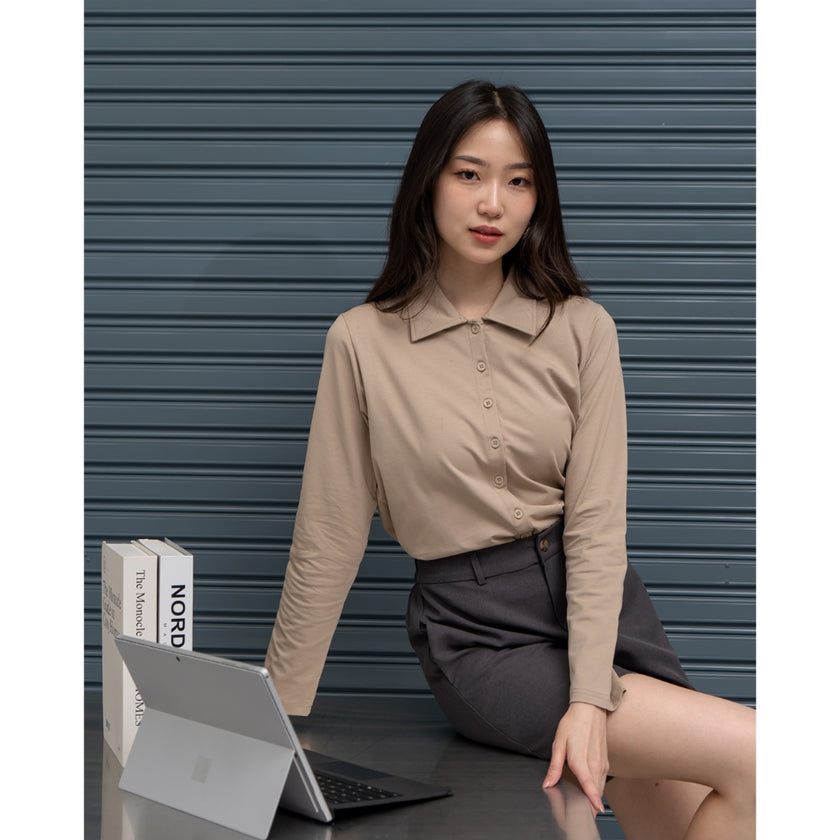 Nomitee's Kimora Top Atasan Wanita Lengan Panjang