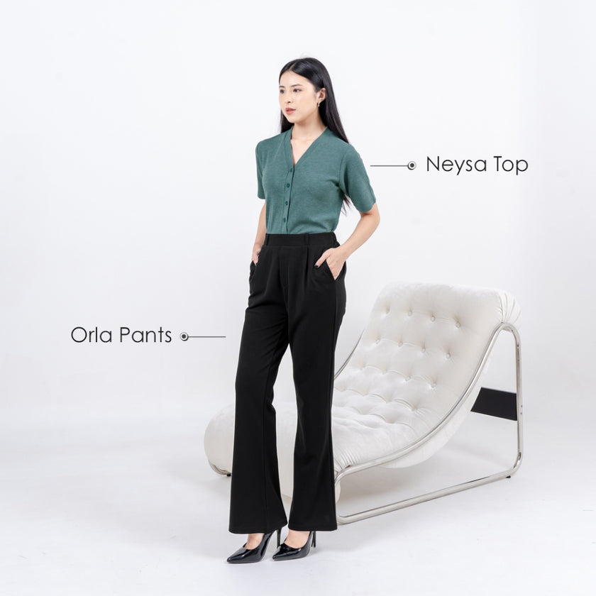 Nomitee's Neysa Top Atasan Wanita Lengan Pendek