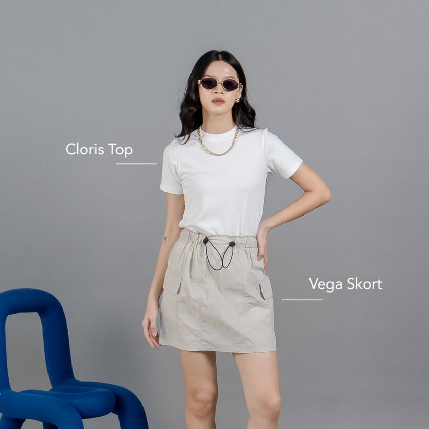 Nomitee's Cloris Top Atasan Wanita Lengan Pendek