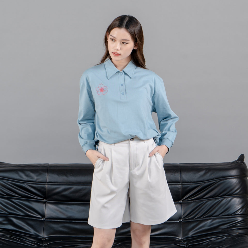 Nomitee's Avery Top Poloshirt Wanita Lengan Panjang