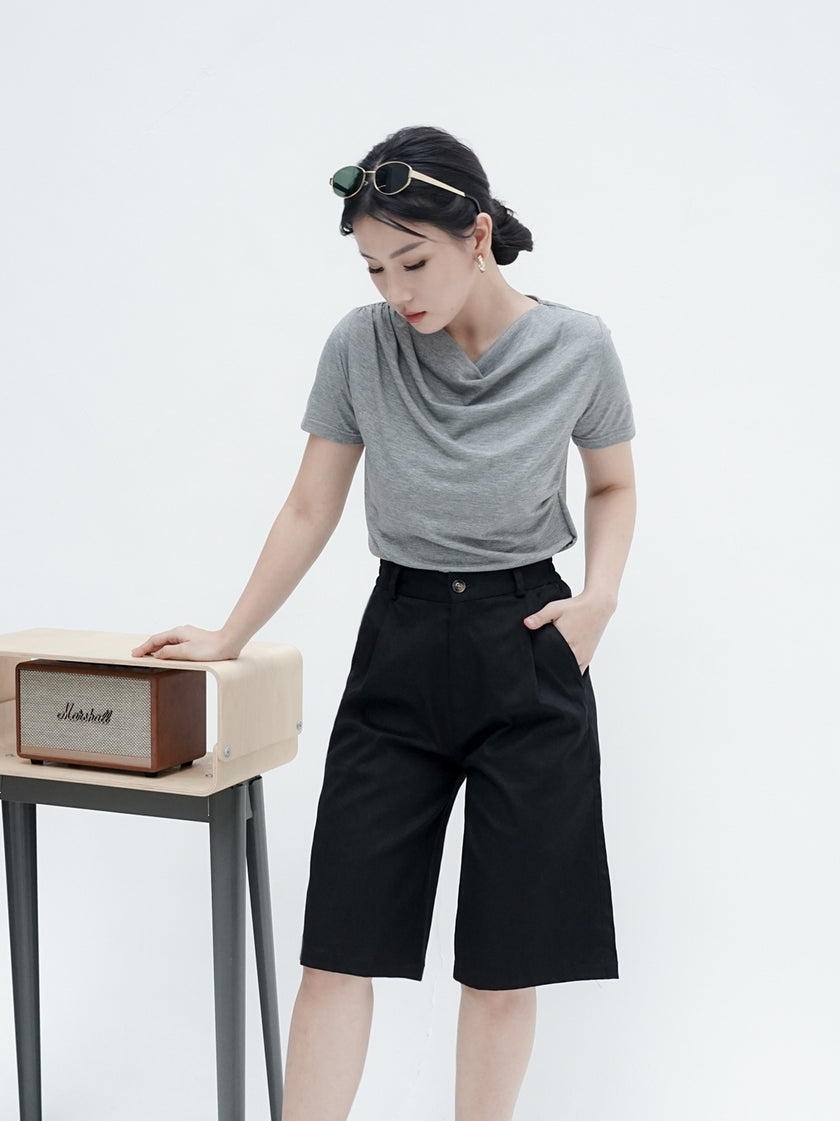 Nomitee's Augusta Top Atasan Wanita Lengan Pendek