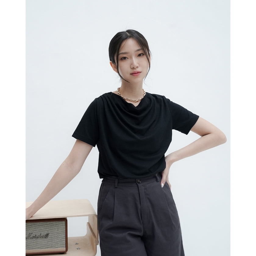 Nomitee's Augusta Top Atasan Wanita Lengan Pendek