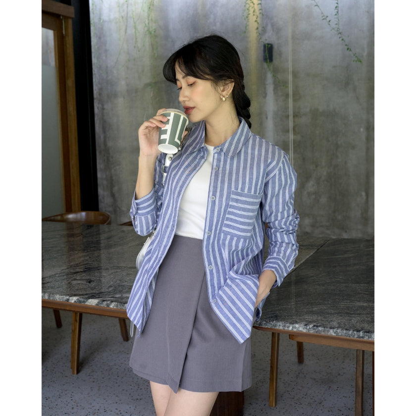 Nomitee's Arden Shirt Atasan Wanita Lengan Panjang