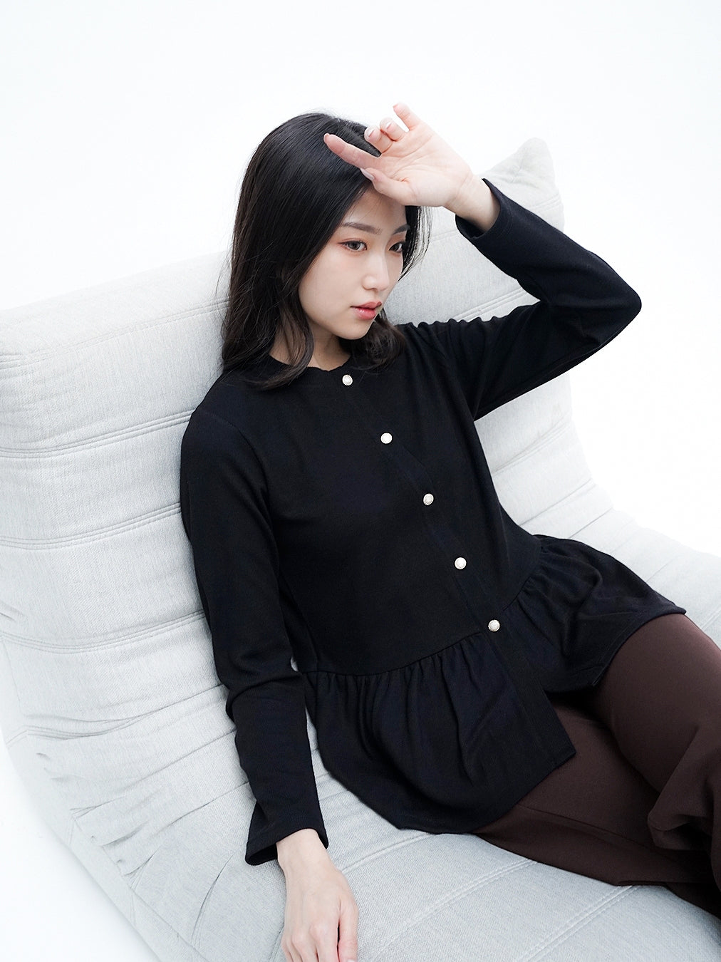 Nomitee's Laurent Top Atasan Wanita Lengan Panjang