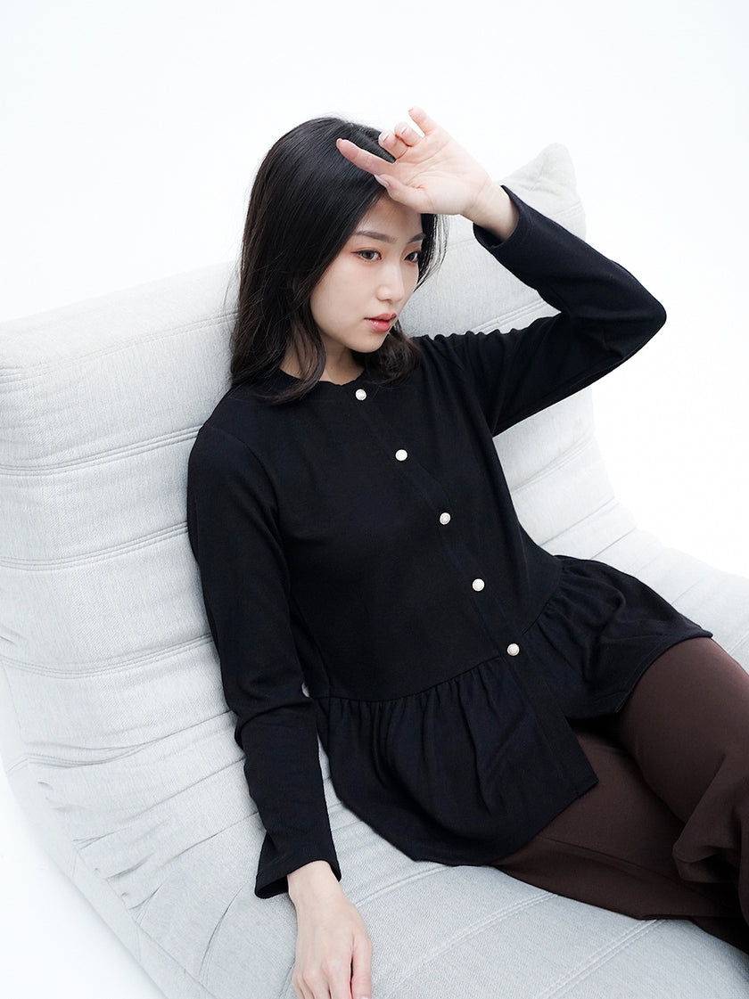 Nomitee's Laurent Top Atasan Wanita Lengan Panjang