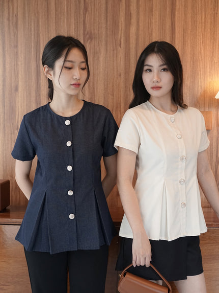 Nomitee's Hellen Top Atasan Wanita Lengan Pendek