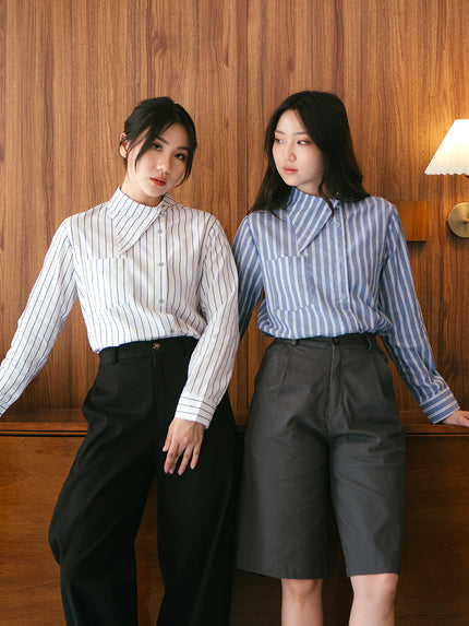 Nomitee's Mavis Shirt Atasan Wanita Lengan Panjang