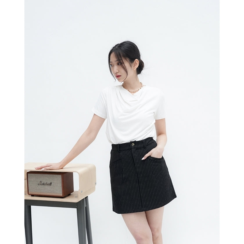 Nomitee's Augusta Top Atasan Wanita Lengan Pendek