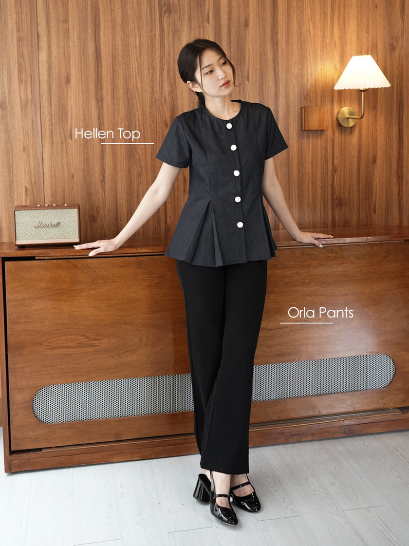 Nomitee's Hellen Top Atasan Wanita Lengan Pendek