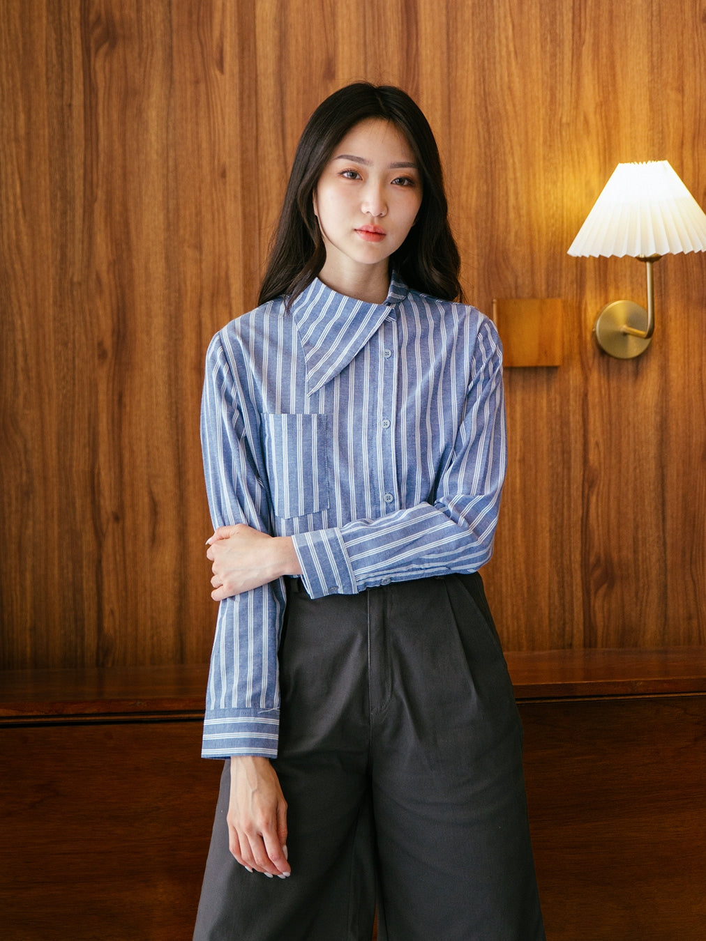 Nomitee's Mavis Shirt Atasan Wanita Lengan Panjang