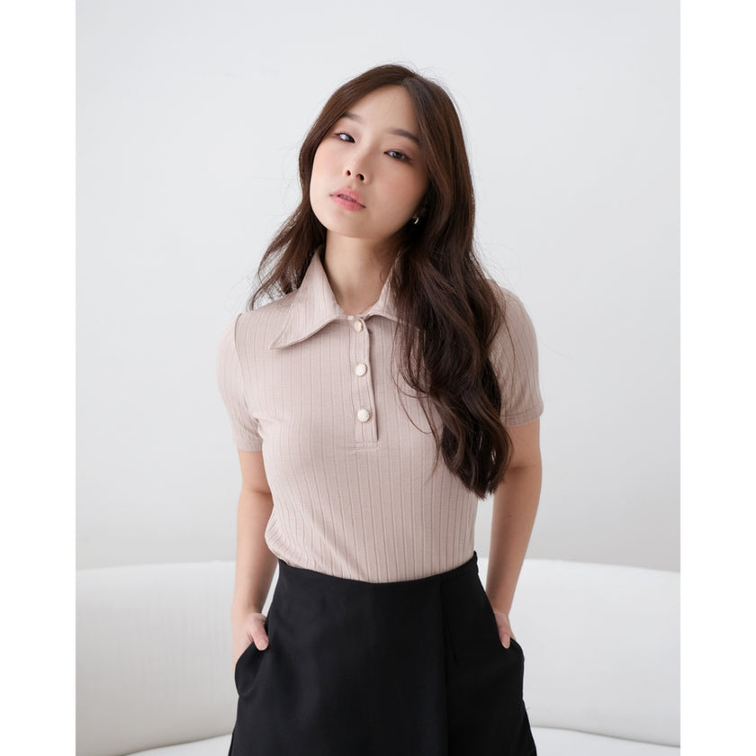 Nomitee's Greta Top Atasan Wanita Lengan Pendek