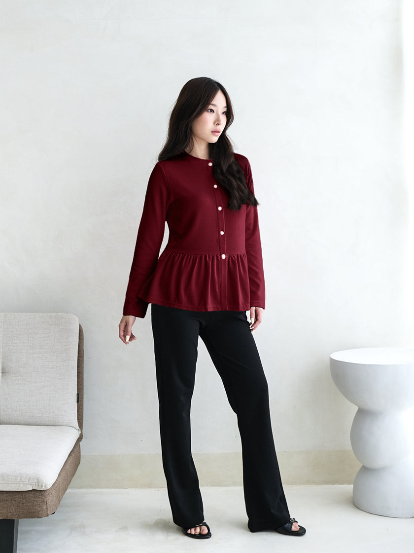 Nomitee's Laurent Top Atasan Wanita Lengan Panjang