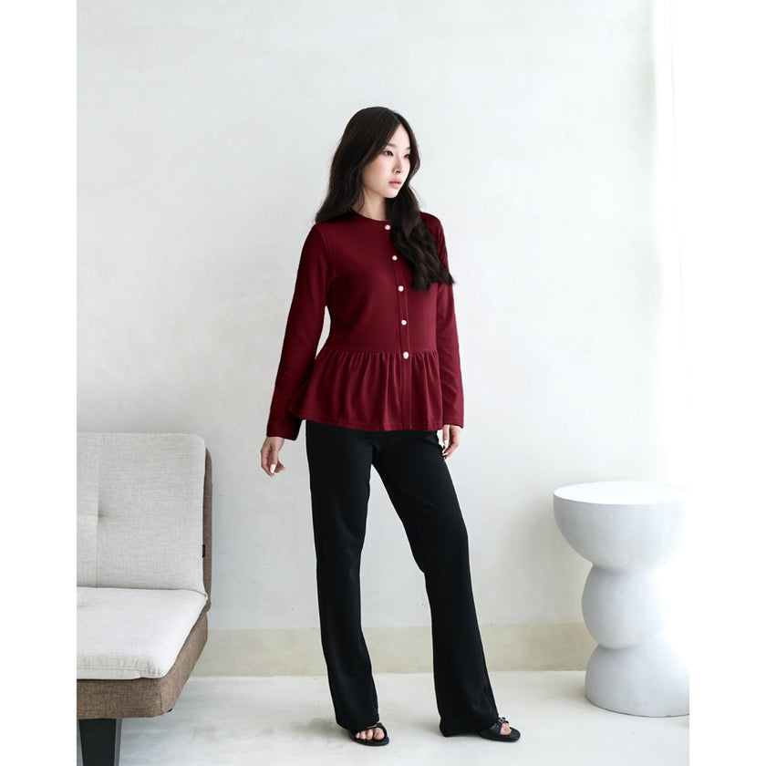 Nomitee's Laurent Top Atasan Wanita Lengan Panjang