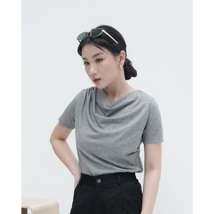 Nomitee's Augusta Top Atasan Wanita Lengan Pendek