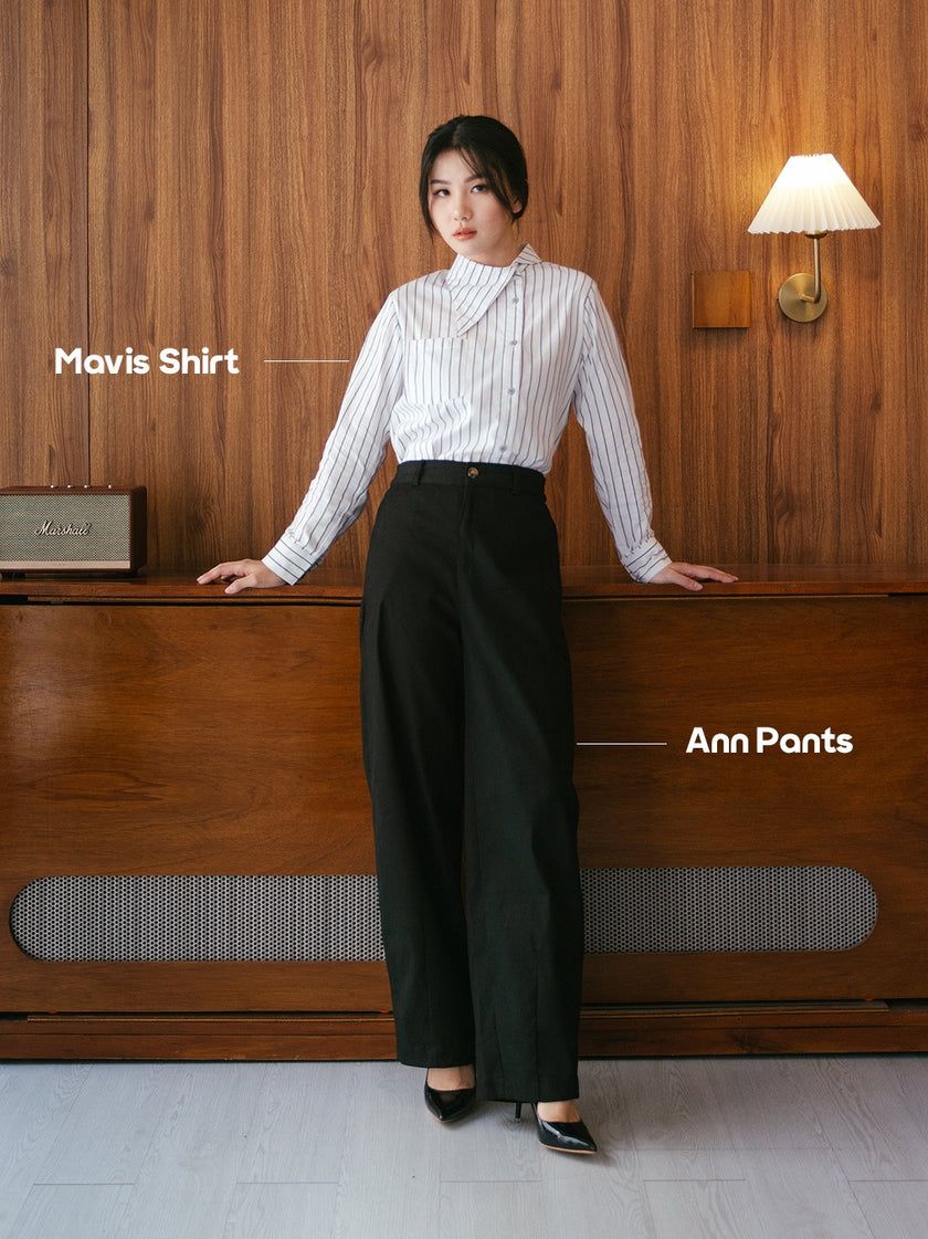 Nomitee's Mavis Shirt Atasan Wanita Lengan Panjang