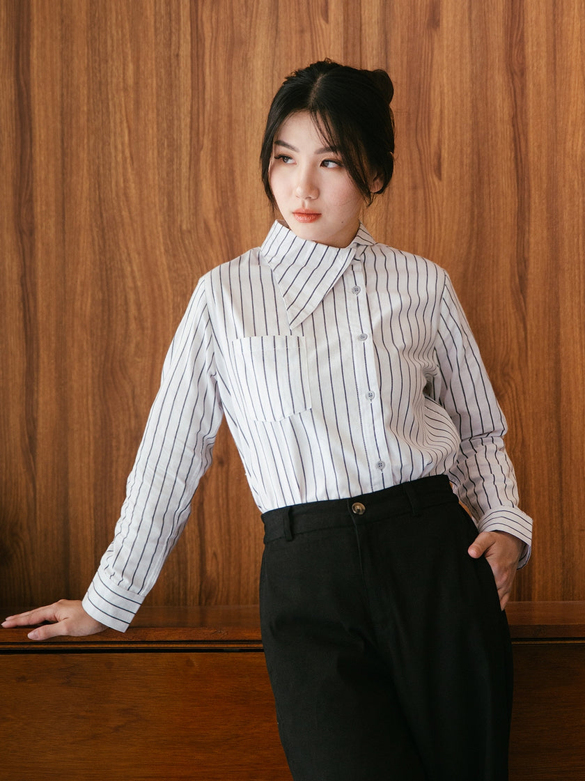 Nomitee's Mavis Shirt Atasan Wanita Lengan Panjang