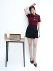 Nomitee's Greta Top Atasan Wanita Lengan Pendek