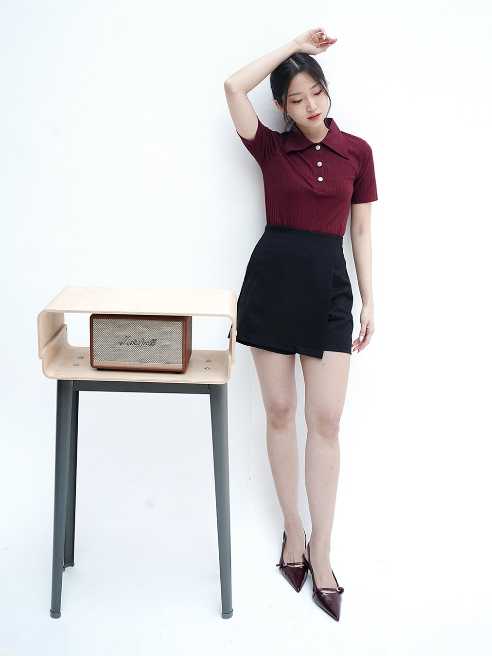 Nomitee's Greta Top Atasan Wanita Lengan Pendek