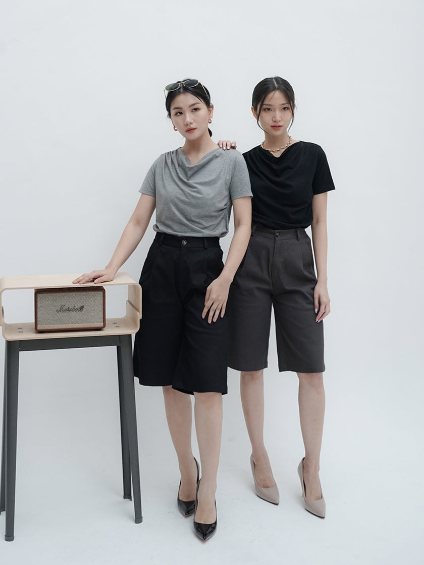 Nomitee's Augusta Top Atasan Wanita Lengan Pendek