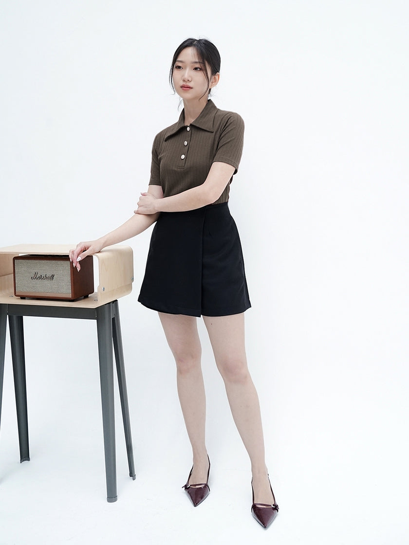 Nomitee's Greta Top Atasan Wanita Lengan Pendek