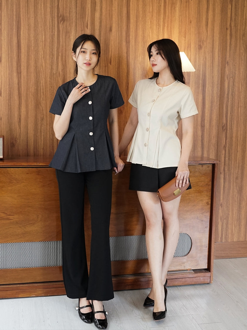 Nomitee's Hellen Top Atasan Wanita Lengan Pendek