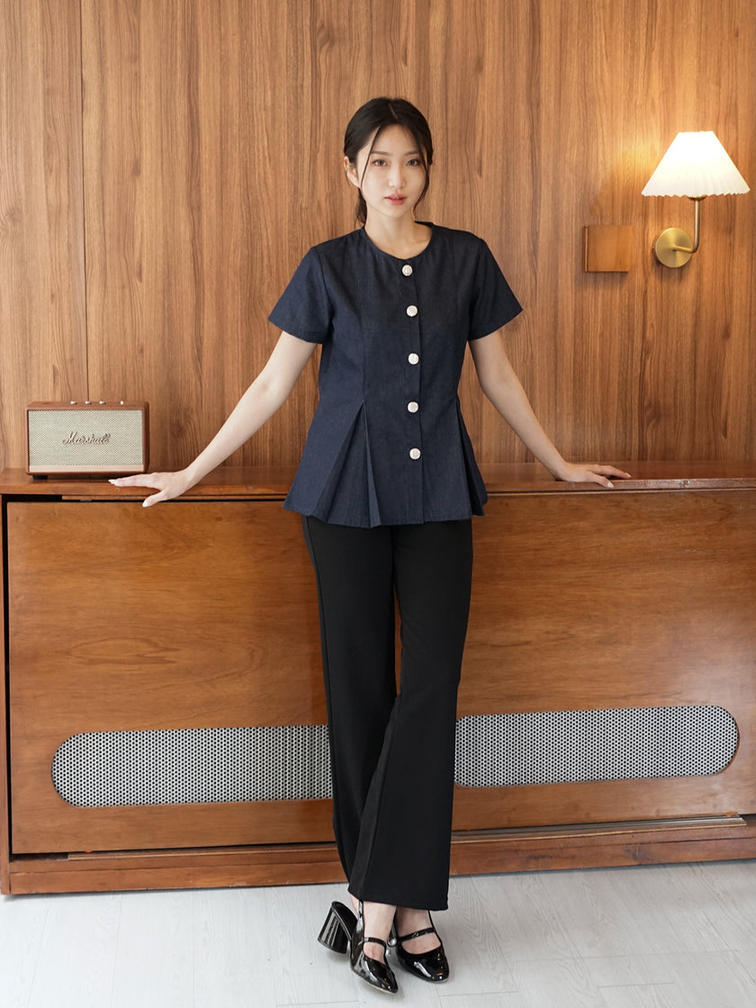 Nomitee's Hellen Top Atasan Wanita Lengan Pendek