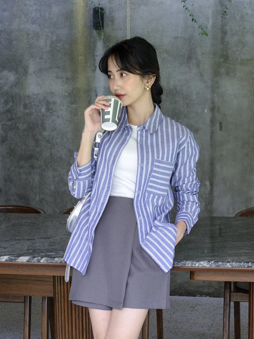 Nomitee's Arden Shirt Atasan Wanita Lengan Panjang