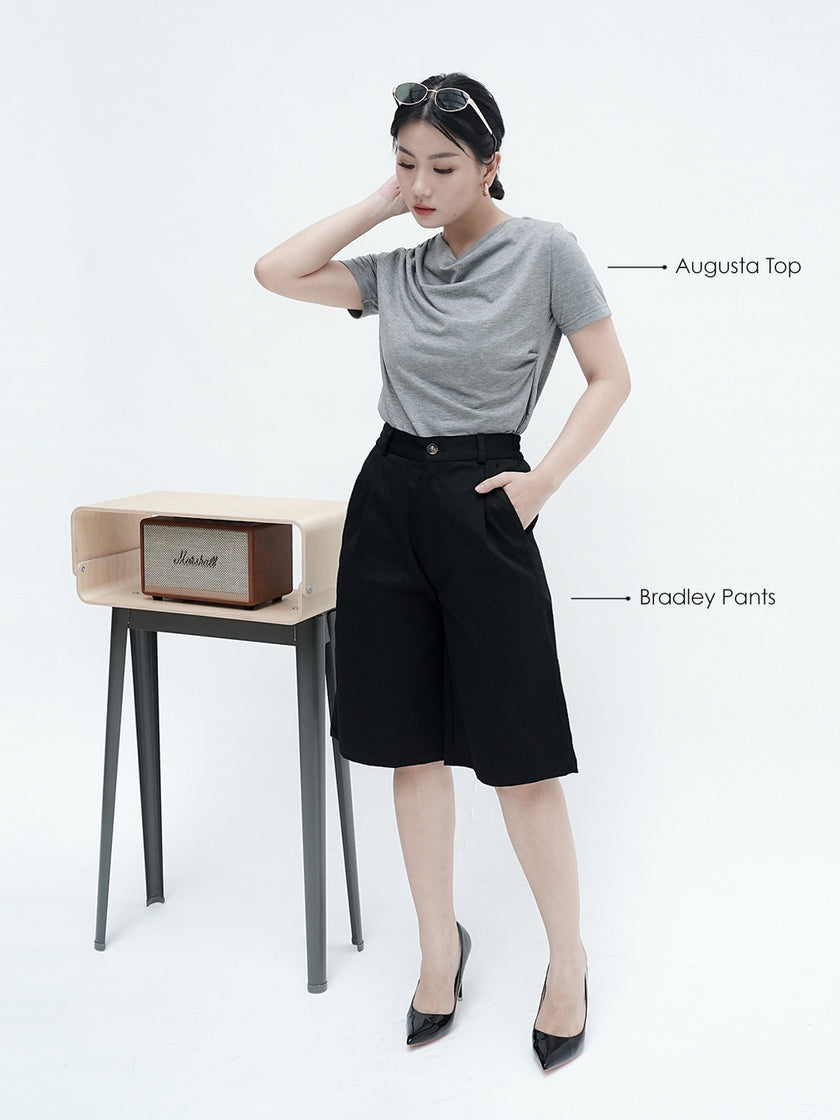 Nomitee's Augusta Top Atasan Wanita Lengan Pendek