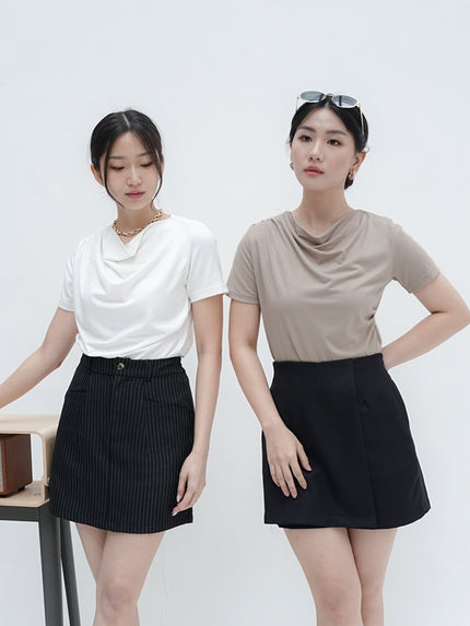 Nomitee's Augusta Top Atasan Wanita Lengan Pendek